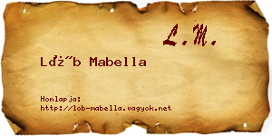 Löb Mabella névjegykártya